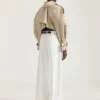 Kort trenchcoat i bomull