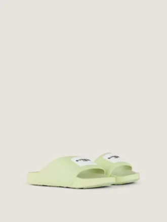 Label flate mules i gummi Label flate mules i gummi