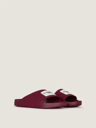 Label flate mules i gummi Label flate mules i gummi