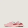 Label flate mules i gummi