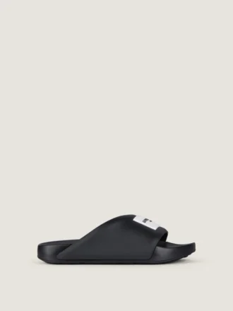 Label flate mules i gummi Label flate mules i gummi