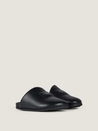Label flate mules i nappaskinn