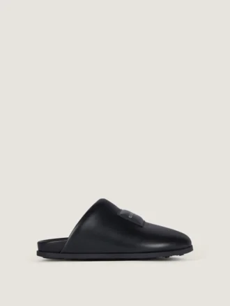 Label flate mules i nappaskinn