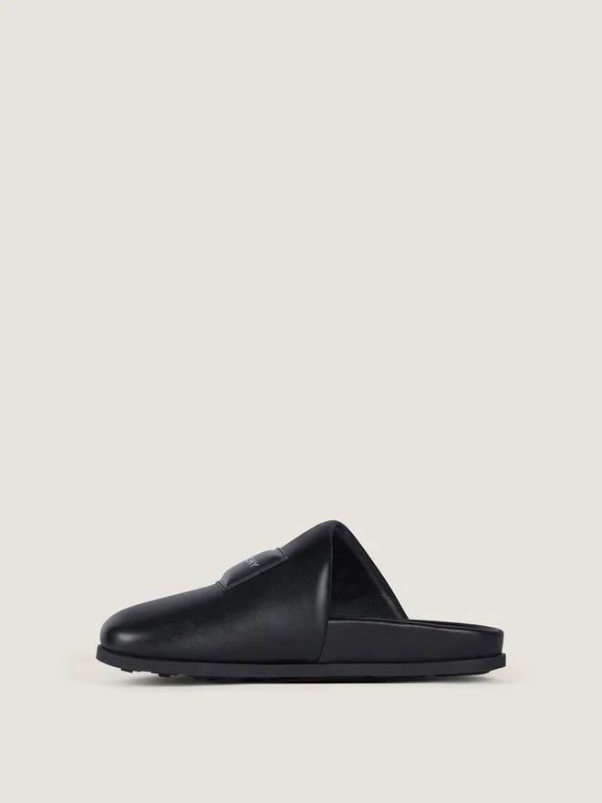 Label flate mules i nappaskinn Label flate mules i nappaskinn