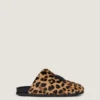 Label flate mules i ponyeffekt-lær med leopardmønster Label flate mules i ponyeffekt-lær med leopardmønster