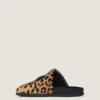 Label flate mules i ponyeffekt-lær med leopardmønster Label flate mules i ponyeffekt-lær med leopardmønster