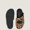 Label flate mules i ponyeffekt-lær med leopardmønster Label flate mules i ponyeffekt-lær med leopardmønster