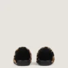 Label flate mules i ponyeffekt-lær med leopardmønster Label flate mules i ponyeffekt-lær med leopardmønster