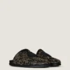 Label flate mules i skinn med nitter Label flate mules i skinn med nitter