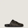 Label flate mules i skinn med nitter Label flate mules i skinn med nitter