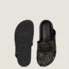 Label flate mules i skinn med nitter Label flate mules i skinn med nitter
