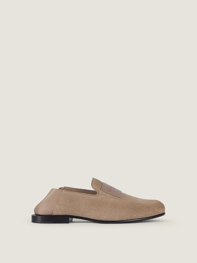 Label-loafers i semsket skinn Label-loafers i semsket skinn