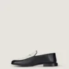 Label-loafers i skinn og lerret Label-loafers i skinn og lerret