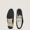 Label-loafers i skinn og lerret Label-loafers i skinn og lerret