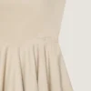 Lang kjole med utskjæring i poplin Lang kjole med utskjæring i poplin