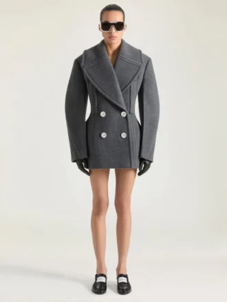 Cocoon-peacoat i ull