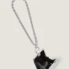 Micro Evening Clutch i metallisk skinn med kjede Micro Evening Clutch i metallisk skinn med kjede