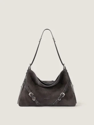 Middels Voyou Bag i semsket skinn