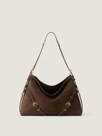 Middels Voyou Bag i semsket skinn