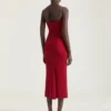 Midi-kjole i crepe cady Midi-kjole i crepe cady