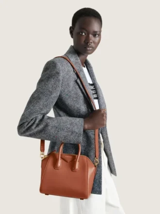 Mini Antigona Bag i Box-lær