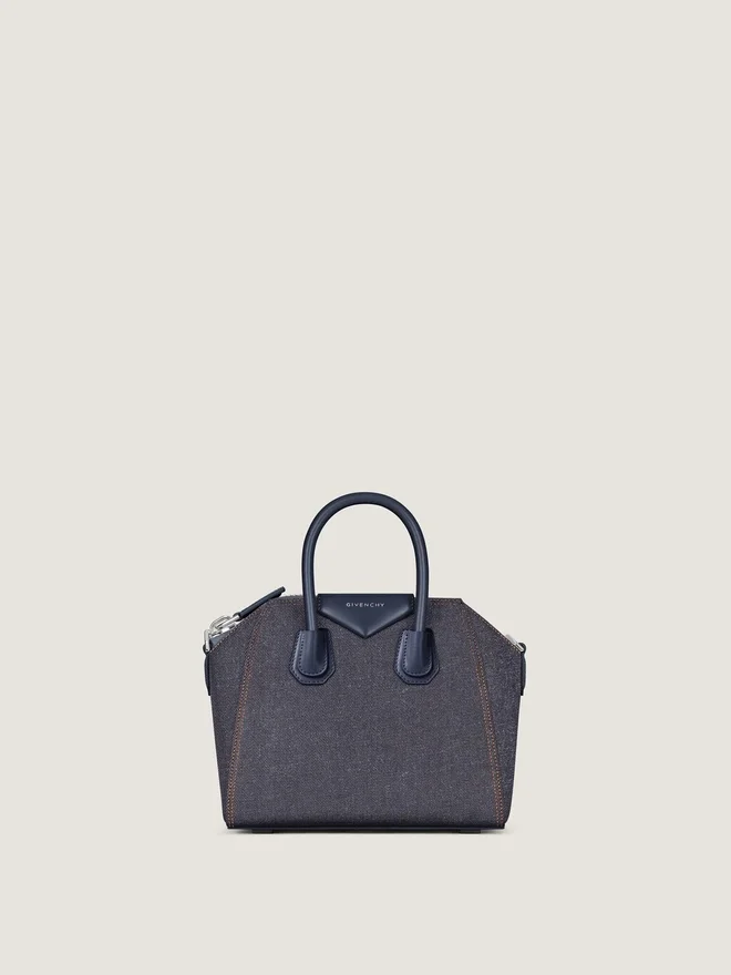 Mini Antigona Bag i denim Mini Antigona Bag i denim