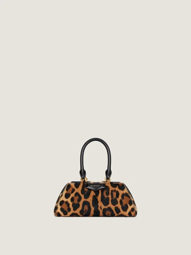 Mini Antigona øst-vest-veske i skinn med leopardmønster Mini Antigona øst-vest-veske i skinn med leopardmønster
