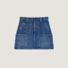 Mini-cargoskjørt i mellomblå denim Mini-cargoskjørt i mellomblå denim