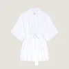 Mini-skjortekjole i poplin Mini-skjortekjole i poplin