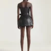 Minibustier-biker-kjole i skinn Minibustier-biker-kjole i skinn