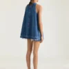 Minikjole i mellomblå denim Minikjole i mellomblå denim