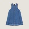 Minikjole i mellomblå denim Minikjole i mellomblå denim