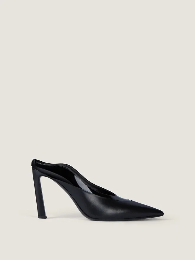 Mules med pigghæl i skinn Mules med pigghæl i skinn