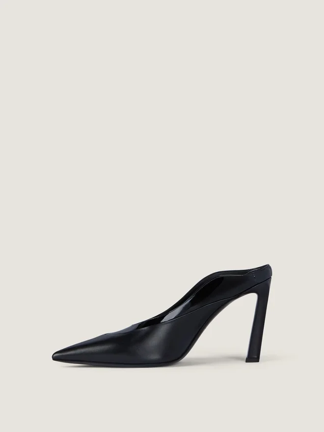 Mules med pigghæl i skinn Mules med pigghæl i skinn