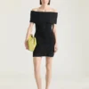 Off-the-shoulder minikjole i ull Off-the-shoulder minikjole i ull