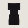 Off-the-shoulder minikjole i ull Off-the-shoulder minikjole i ull