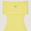 Off-the-shoulder minikjole i ull Off-the-shoulder minikjole i ull
