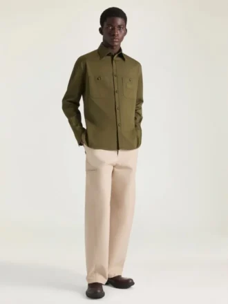 Overskjorte med couture-sømmer i bomull og Givenchy Paris-merke