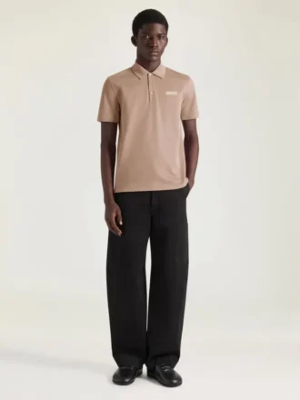 Polo i bomull med Givenchy Paris grosgrain