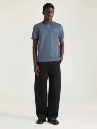 Polo i bomull med Givenchy Paris grosgrain