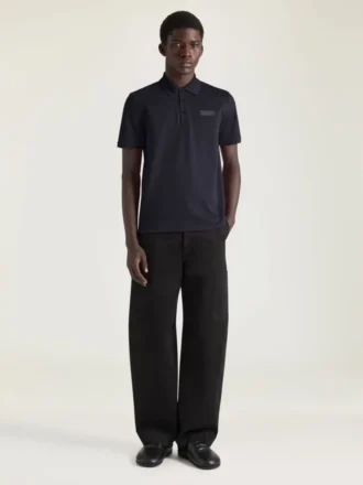 Polo i bomull med Givenchy Paris grosgrain