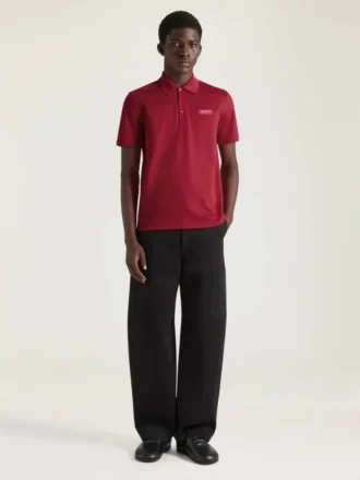 Polo i bomull med Givenchy Paris grosgrain