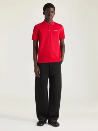 Polo i bomull med Givenchy Paris grosgrain