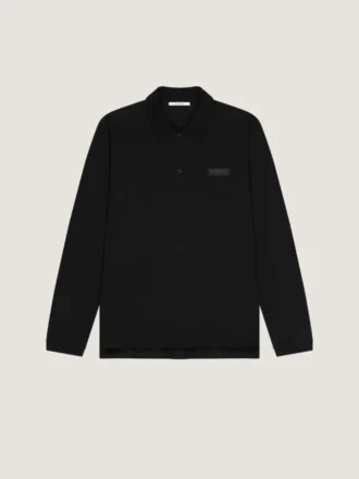 Polo i bomull med Givenchy Paris grosgrain