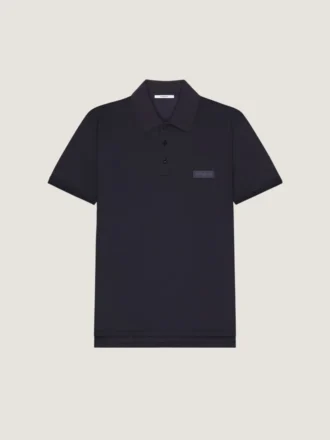 Polo i bomull med Givenchy Paris grosgrain
