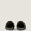 Puffy-mules i nappaskinn