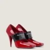 Pumps i lakkskinn med skåret, firkantet Givenchy-bånd Pumps i lakkskinn med skåret, firkantet Givenchy-bånd