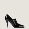 Pumps i lakkskinn med skåret, firkantet Givenchy-bånd Pumps i lakkskinn med skåret, firkantet Givenchy-bånd