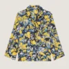 Pyjamaskjorte i viskose med blomstertrykk Pyjamaskjorte i viskose med blomstertrykk