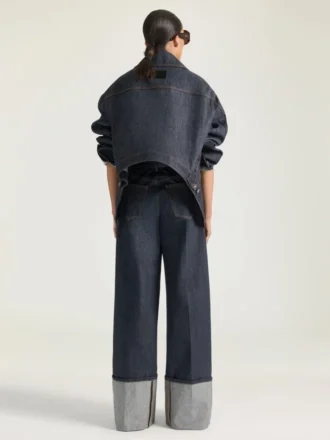 Rå jeans med oppbrett